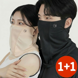 딥루트 자외선차단 골프마스크 멀티스카프 햇빛가리개, [스킨+블랙], 1세트