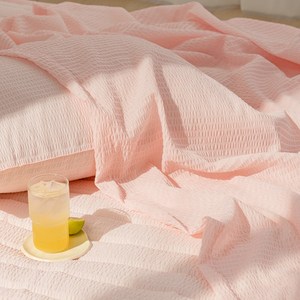국내생산 아이스 썸머 시어서커 여름홑이불, 베리핑크