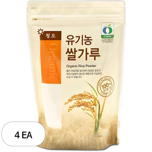 청오건강 유기농 쌀가루, 350g, 4개