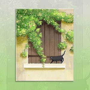 votgl diy페인팅 피포페인팅 명화그리기 그림그리기유화그리기세트40 x 50cm, 0019고양이