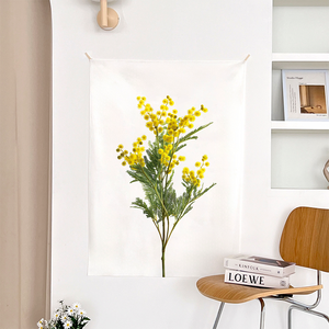 감개무냥 패브릭 포스터, 세로형, 대형, 햇살 미모사