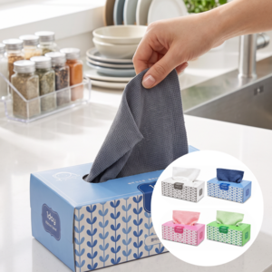 티슈형 극세사 행주 20Pcs 다회용 키친 타월 랜덤색상, 1개