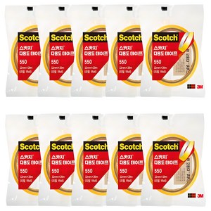 스카치 다용도 테이프 550 리필 12mm x 20m, 투명, 10개