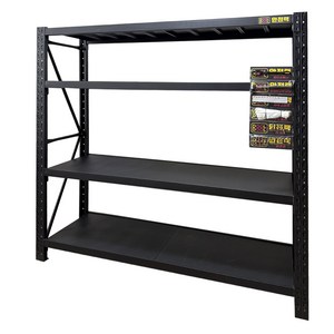 둘둘안전랙 조립식 철제 선반 중량랙 최대 단당하중 250kg, 1개, 1200*500*2000블랙