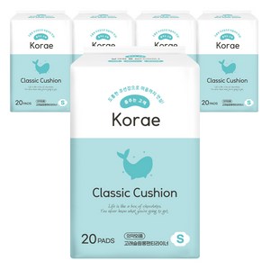 춤추는고래 클래식 쿠션 날개형 롱 팬티라이너 20p 5팩 / 100매, 5개, 20개입