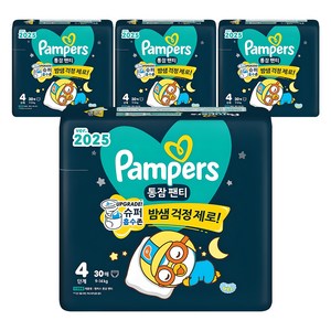 팸퍼스 통잠 팬티형 기저귀 아동용, 4단계, 120매