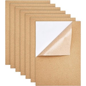 4개 코르크 라벨 스티커 자착 공예 스티커 안감 수선 리폼 패치 40x28x0.1cm, 코르크판