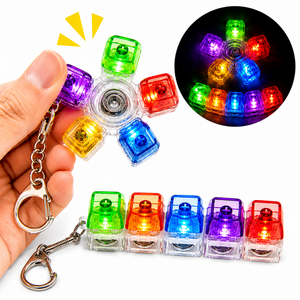 LED 스피너 불빛 5구 6구 무지개 딸깍이 키링 키캡 1세트