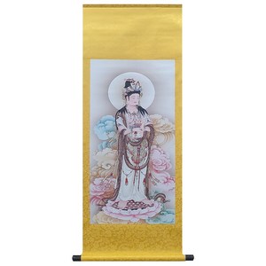 풍수백화점 관세음보살 불교 그림 족자 132cm 대형 관음보살 관자재보살 부처 그림