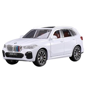1:24 다이캐스트 모형 다이케스트 비엠더블유 BMW X5 SUV 완구 미니어쳐 피규어 자동차 장난감, 흰색, 1개