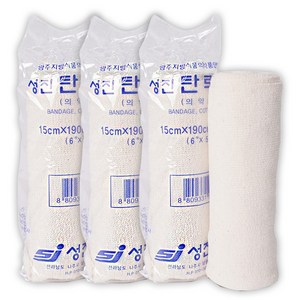 성진 탄력붕대 15cm (6인치) 압박붕대 특대형, 1세트, 3개입