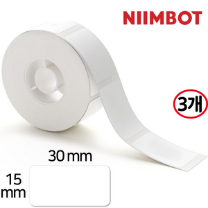 님봇 D11 D110 전용 프린터 라벨지 화이트 15 x 30 mm, 195칸, 3개