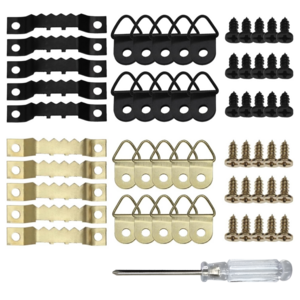 액자고리 후크 소품걸이 나사 252pcs, 골드+블랙, 1세트