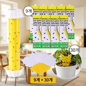 RWRKLP 파리잡이 끈끈이 스틱 강력 점착 걸이식 초파리 날파리 가정용, 73g, 9개