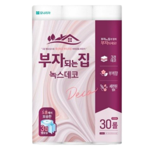 모나리자 부자되는집 녹스데코 3겹 30m 30롤, 1개, 30000mm