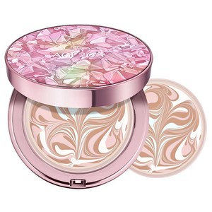 에이지투웨니스 에센스 팩트 아우라 쿠션 파운데이션 14g + 리필 세트, 21호 라이트 베이지(쿠션 파운데이션), 핑크(아우라), 1개