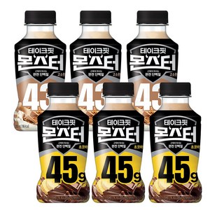 테이크핏 몬스터 350ml 2종 혼합 (초코바나나3+고소한맛3) 총6입