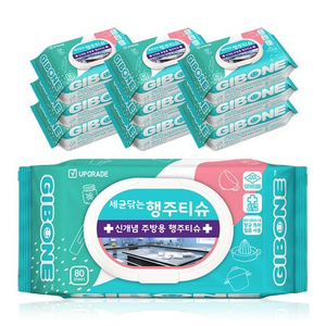 기본에 세균닦는 행주 티슈 캡형, 80개입, 10개