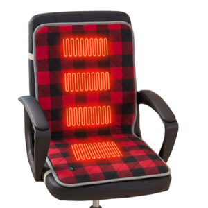 슈퍼인 USB 온열 방석 캠핑 낚시 차량용 등받이 의자 쿠션, 90 x 45 cm, 빨간색