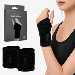 픽스더바디 고탄력 통기성 편안한 손목보호대, 블랙, 2개