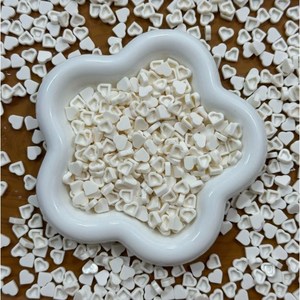 말랑이 만들기 재료 하트 슬랑이 파츠 크런치 100g, 화이트, 1개