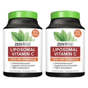 젠와이즈 리포소멀 비타민 C 1500mg 베지테리안 캡슐, 180정, 2개 골드박스 특가