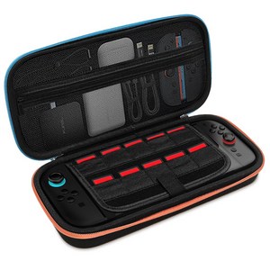 PERFFIER 닌텐도 스위치2 올인원 파우치 휴대용 충격 흡수 케이스, 1개, 블랙, S300