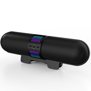 BESTISAN RGB 게이밍 사운드바 스피커 블루투스 PC 컴퓨터 스피커, 블랙, SE02