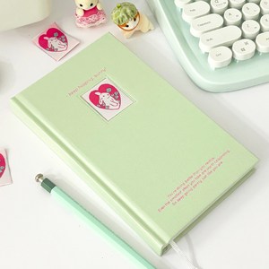 허니버니 라벨 일기장 양장 일기 노트 데일리 다이어리, 1개, 버니