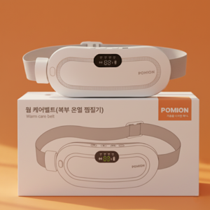 포미온 무선 온열 복부 워머 찜질기, 코튼 화이트