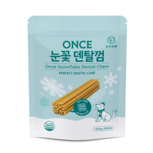 원스 눈꽃 덴탈껌 강아지 양치껌 치석제거껌 치석껌 가수분해 알러지 대용량 간식 30개입, 1개, 300g, 오리지날