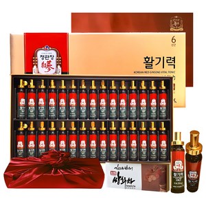 정관장 6년근 홍삼정 활기력 30세트(홍삼농축액 비타민함량) 600ml+쇼핑백 골프 여행 추석 설 명절 선물세트(보자기포함), 1세트, 30정