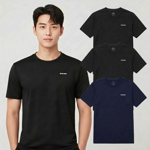 아이더 반팔티 남성 3팩 기능성 냉감 시원한 여름 스포츠 헬스복 쿨링