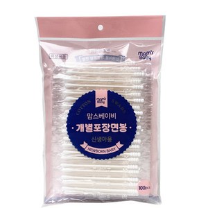 맘스베이비 신생아용 개별포장 면봉, 100개입, 1개