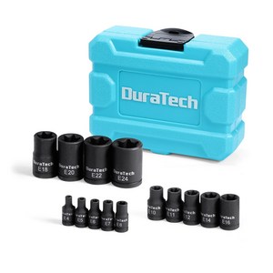 DuraTech 14종 E형 토르크스(별) 암비트 소켓 세트, 1세트