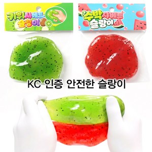 세진 키위 수박 샤베트 서걱 말랑이 슬랑이 크런치 스퀴시, 1개, 수박1개 키위1개 샤베트