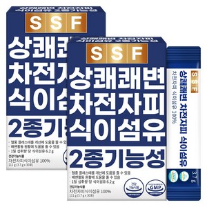 순수식품 상쾌한 쾌변 차전자피 식이섬유 100% 2박스(60포) 분말 가루 장운동 건강기능식품, 3.7g, 60개