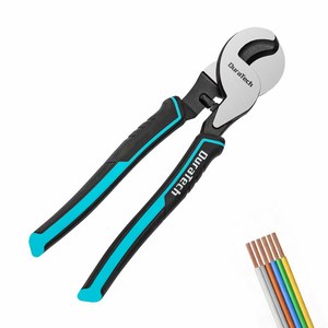 DuraTech 케이블커터 케이블 절단 컷터 240mm 전선 절단 힘 절약 고효율, 1개, 9.5인치