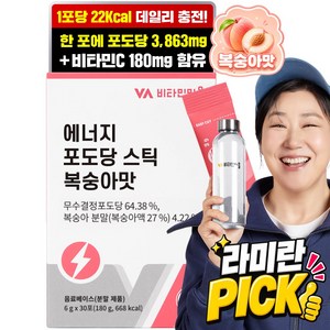 비타민마을 에너지 포도당 스틱 복숭아맛, 6g, 30개입, 1개