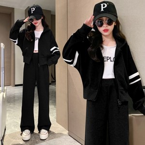키즈목마 여아 주니어 츄리닝 집업 후드크롭 상하복 운동복 트레이닝세트 A305