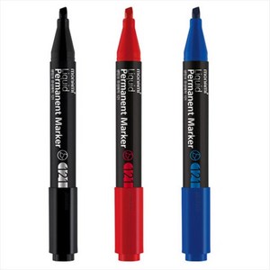 모나미 생잉크 유성매직 사각닙 Liquid Permanent Marker 121, 흑색, 12개