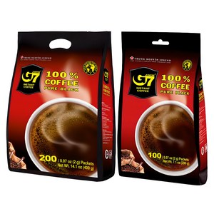 G7 블랙 원두커피스틱 200p + 100p, 1세트, 2g, 300개입