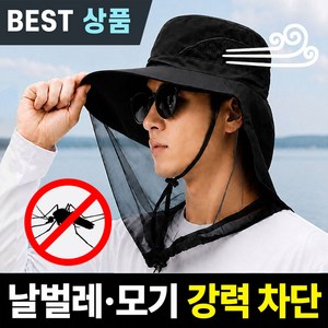 [특별할인] 양봉모자 방충 모기장 벌초 뒷목가리개, 차콜블랙