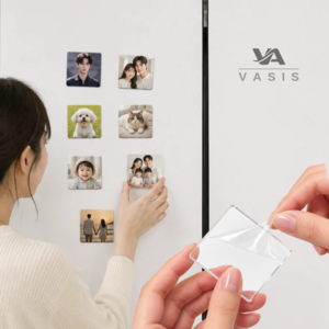 바시스 DIY 사진 자석 만들기 냉장고 포토 마그넷, 1세트, 투명