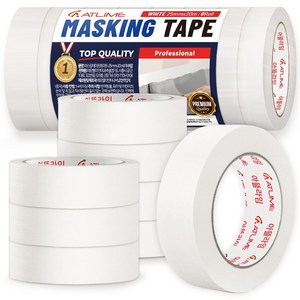 아뜰라임 도장 커버링 종이 마스킹테이프 25mm x 20m, 8개