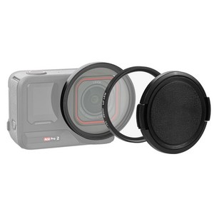Insta360 Ace Pro 2용 52mm UV 렌즈 필터 어댑터 링과 렌즈 캡, 1세트, 검정