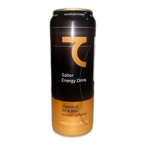 7 SABER CLASSIC ENERGY DRINK 7사베르 에너지 드링크 클래식, 1개, 450ml
