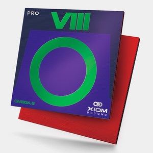 엑시옴(XIOM) 공식 본사 직영 탁구 러버 오메가 8 프로, 적, 1개