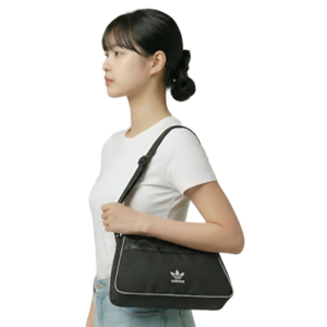 아디다스 미니 숄더백 겸 크로스백 수납 많고 가벼운 에어라이너 데일리 여성 가방 블랙