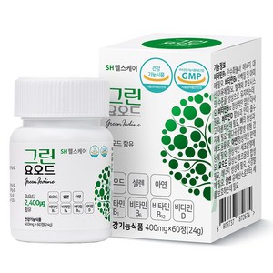 경남제약 그린 요오드2400 셀렌 아연 비타민D 갑상선 면역기능 영양제, 60정, 2개